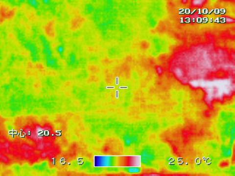 熱赤外線カメラの撮影画像